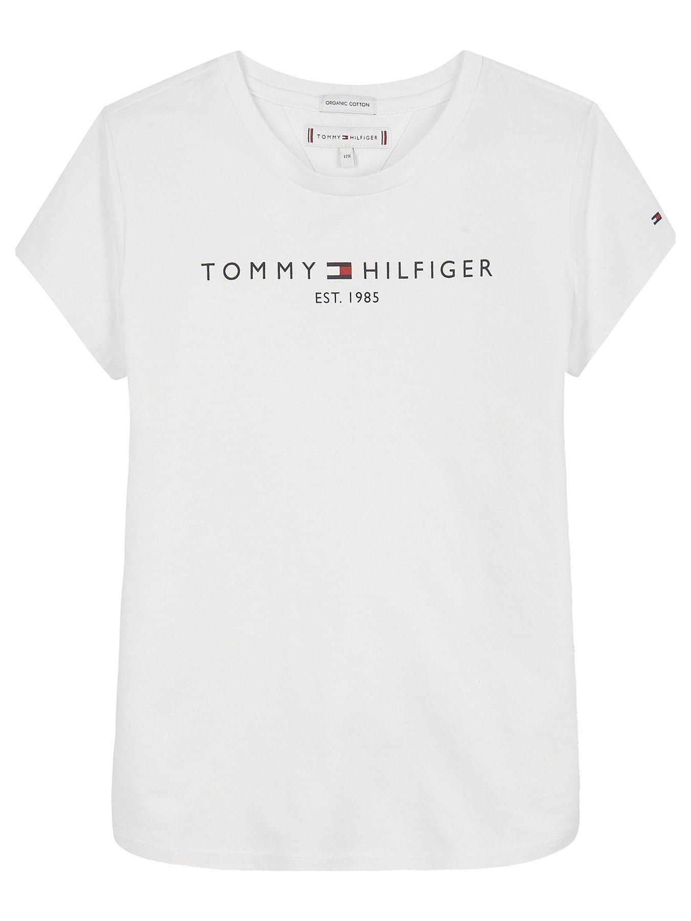 Image 1 of 3 of Tommy Hilfiger Girls Essential Short Sleeve T-Shirt - White