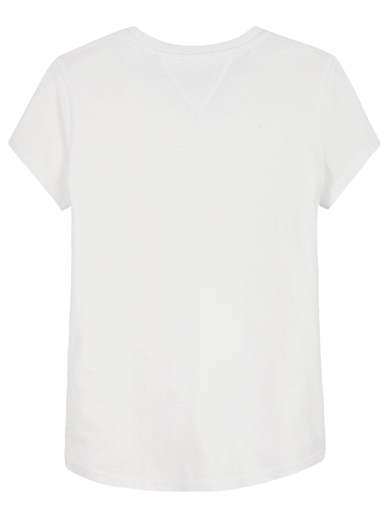 Image 2 of 3 of Tommy Hilfiger Girls Essential Short Sleeve T-Shirt - White