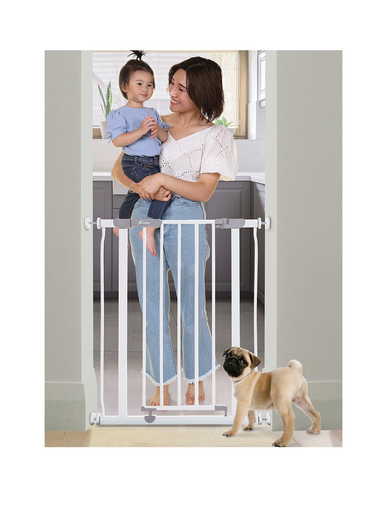 Image 1 of 4 of Dreambaby Ava Slimline Safety Gate with Stay-Open Feature (61-68cm) - White