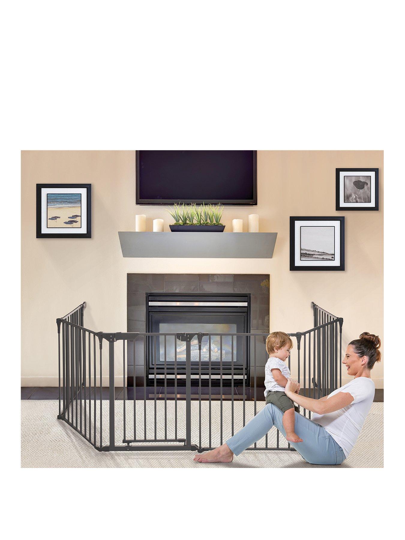 Image of Dreambaby Royale Converta 3-in-1 Metal Playpen/ Fire Barrier - Charcoal