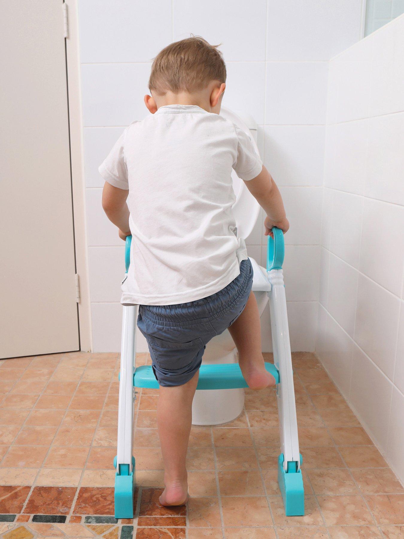 Image 3 of 5 of Dreambaby Step-Up Toilet Trainer - Aqua/White