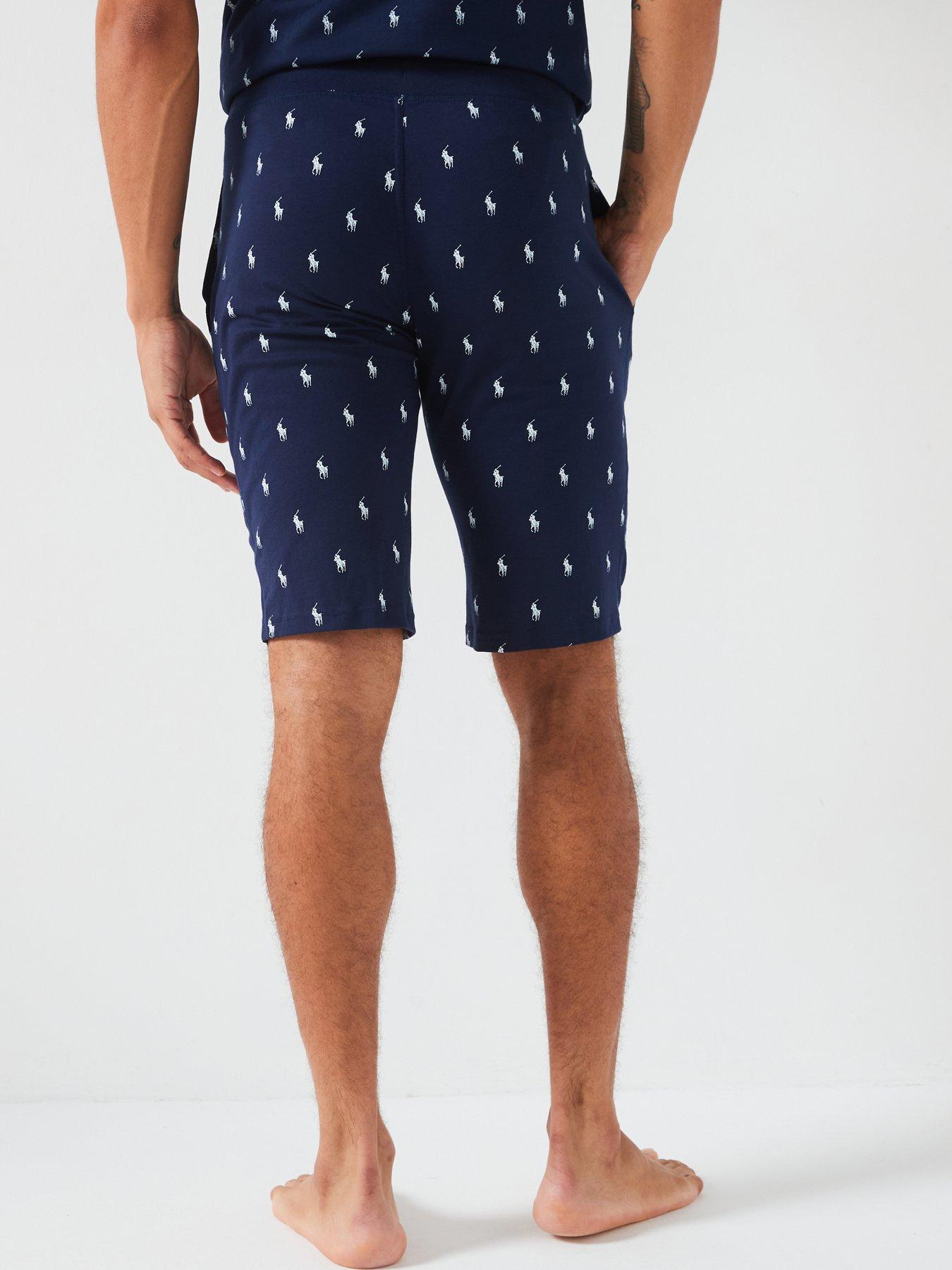 Mens polo shorts 2024 with horses all over