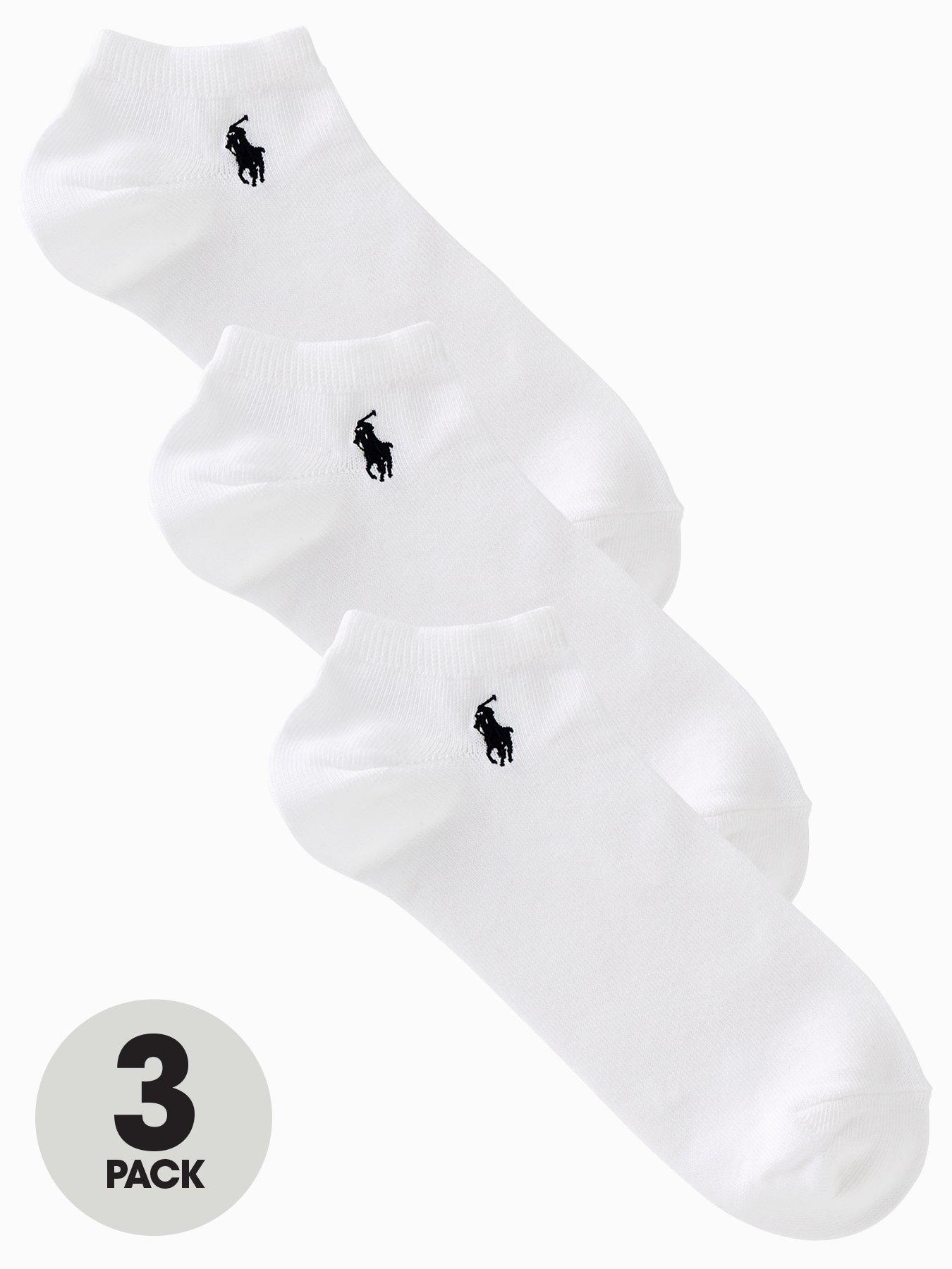Polo Ralph Lauren Polo Ralph Lauren 3 Pack Small Logo Trainer Socks - White