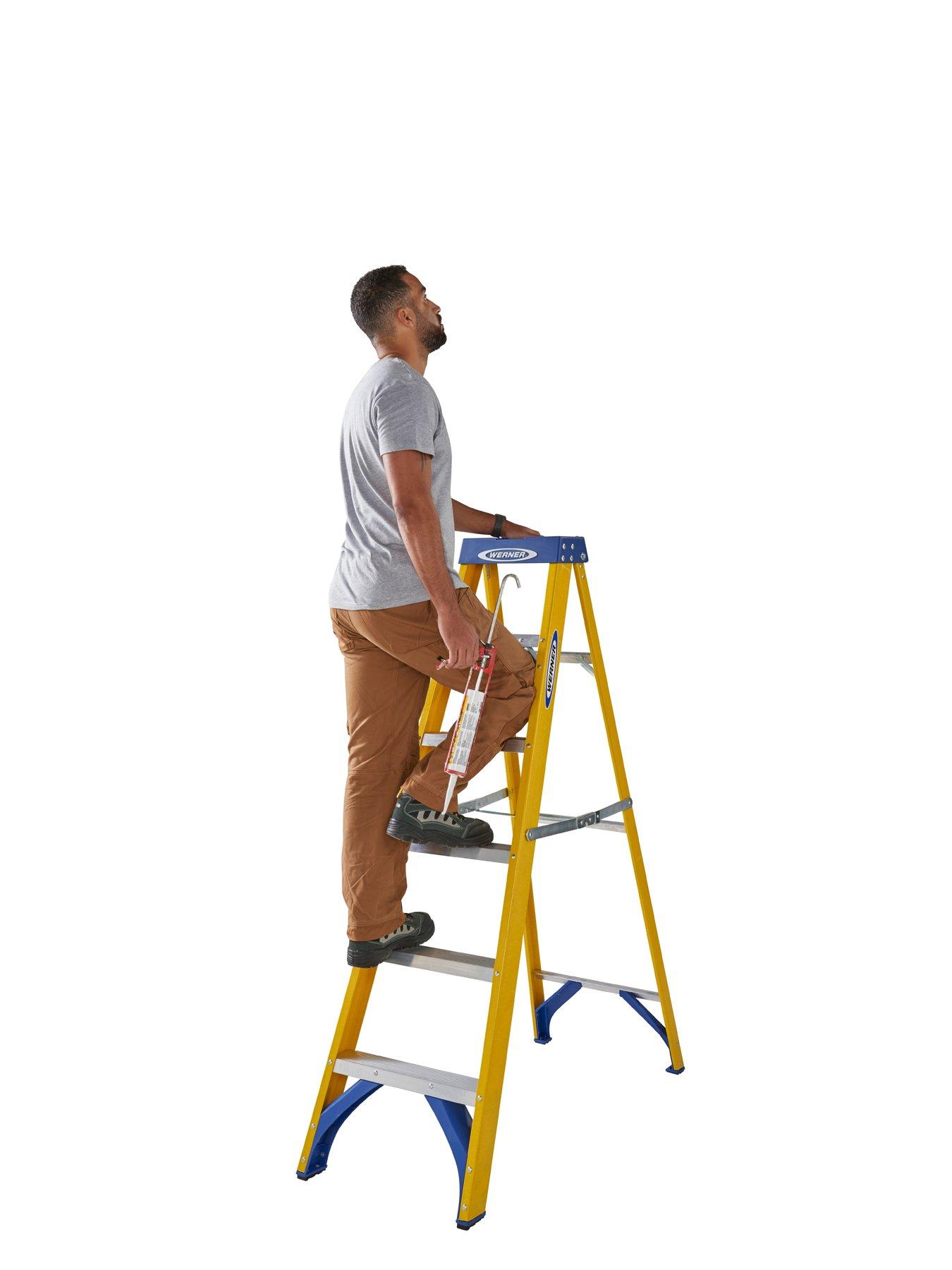Image 2 of 7 of Werner Werner Fibreglass 6 tread Stepladder
