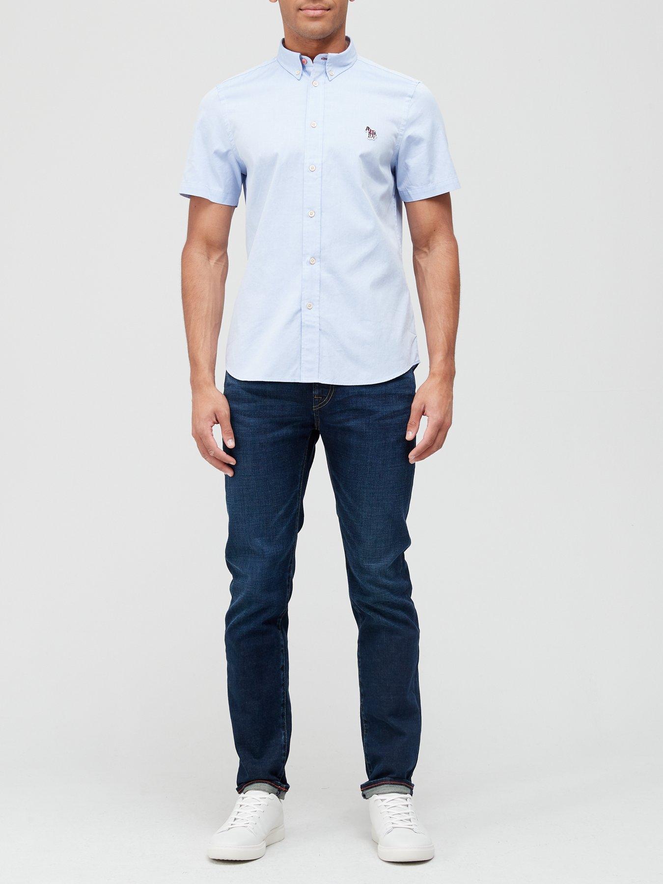 ps-paul-smith-ps-paul-smith-zebra-badge-short-sleeve-tailored-fit-shirt-light-bluestillFront