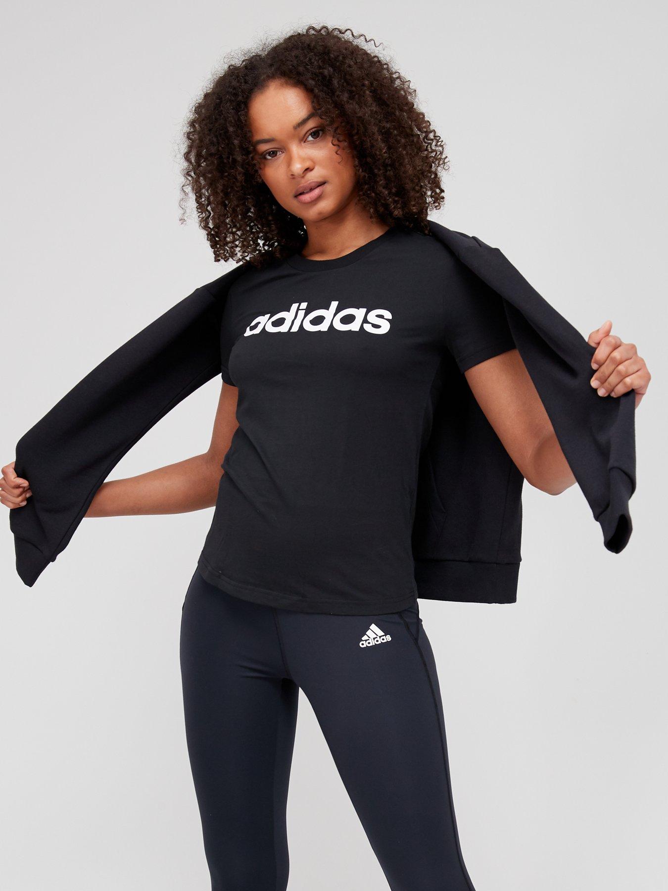 adidas-sportswear-essentials-linear-slim-t-shirt-blackwhite