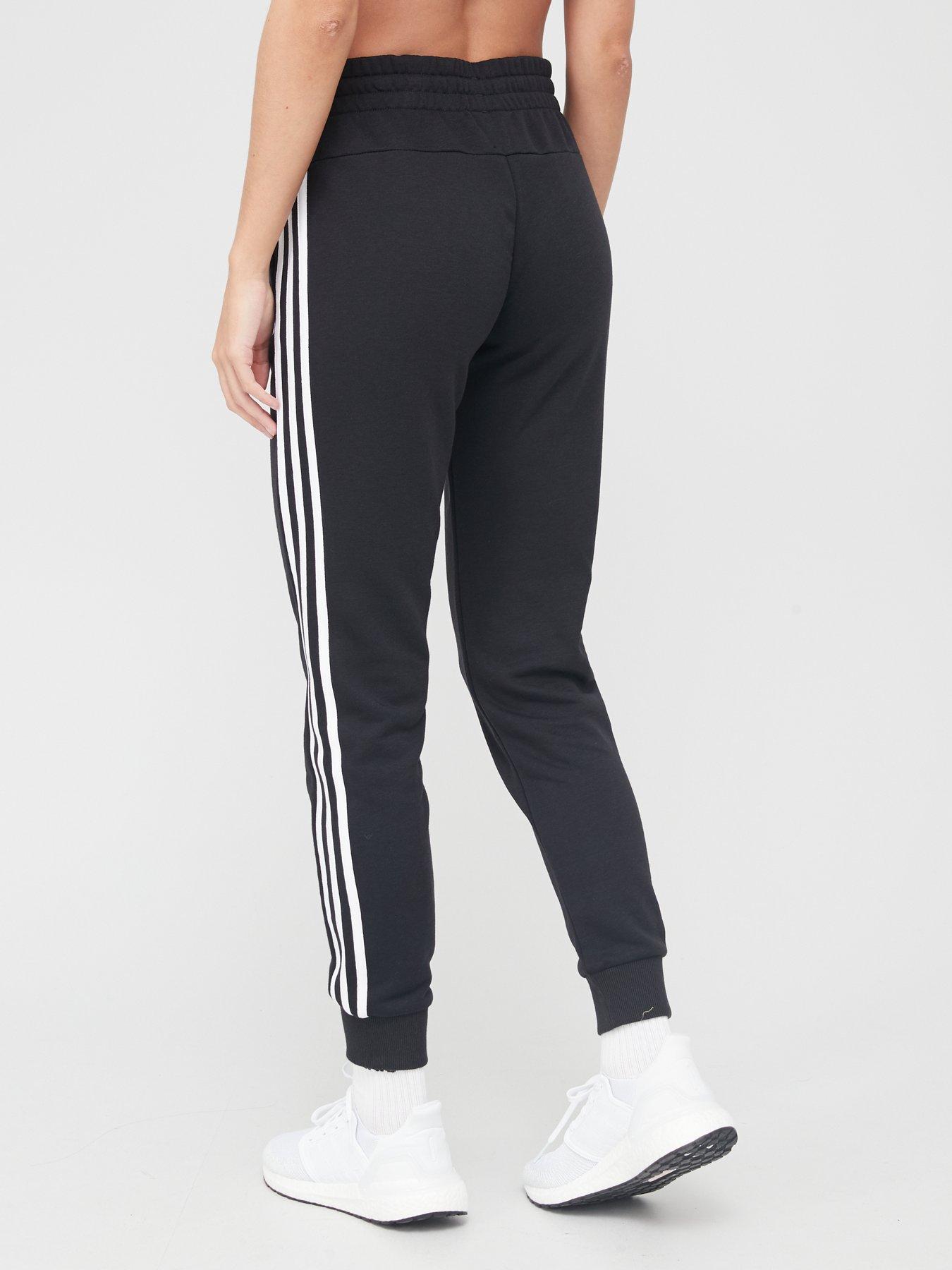 adidas Sportswear Essentials 3 stripes French Terry Cuffed Joggers Black White Very Ireland