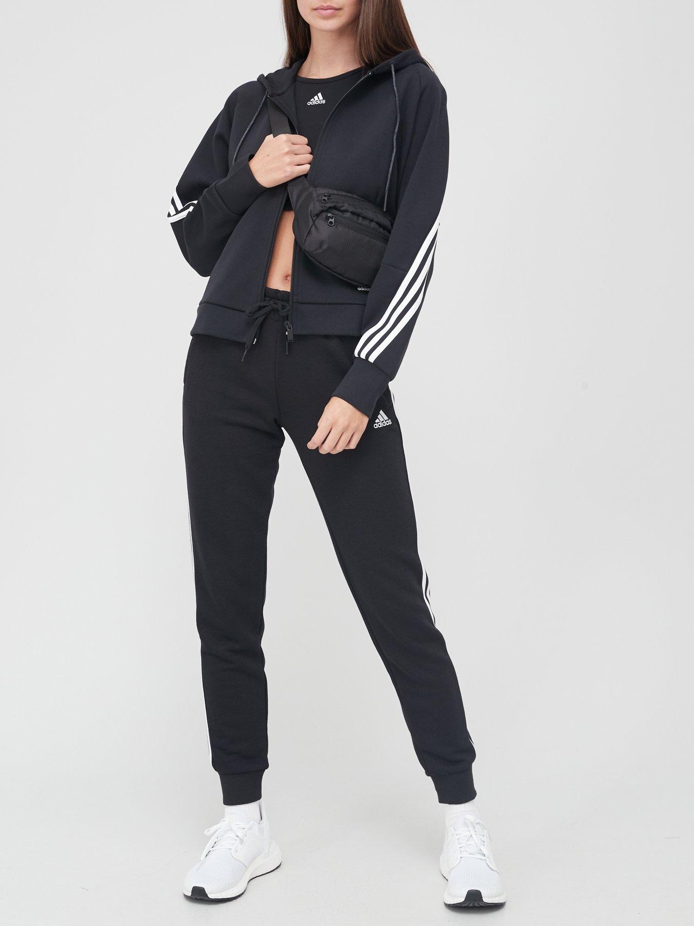 adidas-sportswear-essentials-3-stripes-french-terry-cuffed-joggers-blackwhiteback