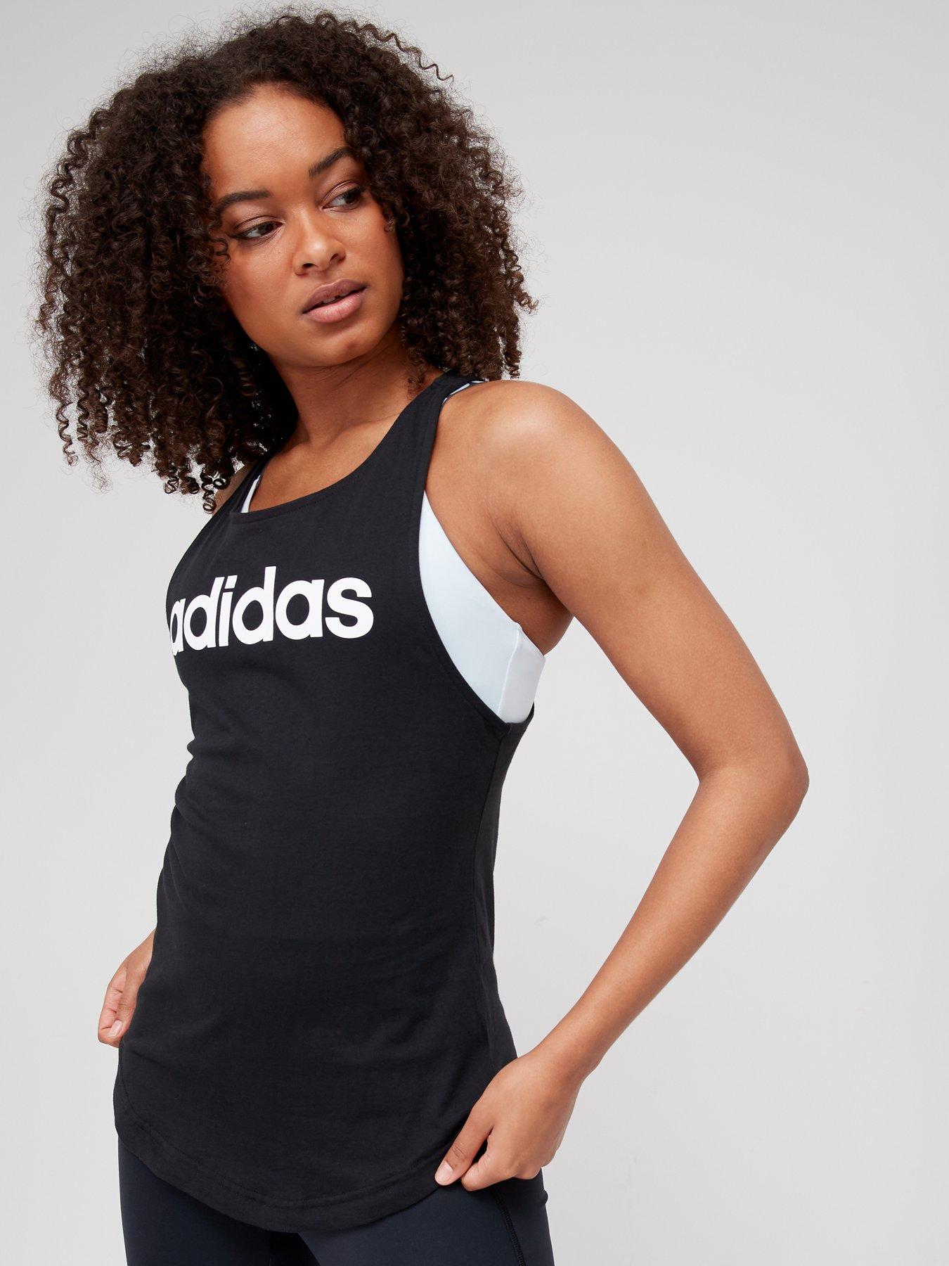 adidas-sportswear-essentials-loose-logo-tank-top-blackwhiteoutfit