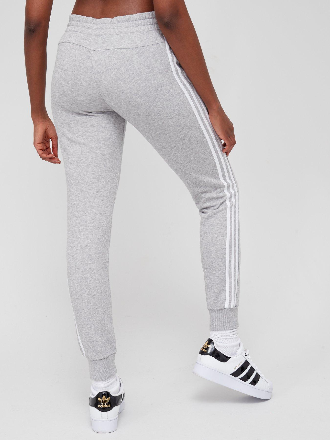 adidas Essentials 3-Stripes French Terry Cuffed Pants - Grey