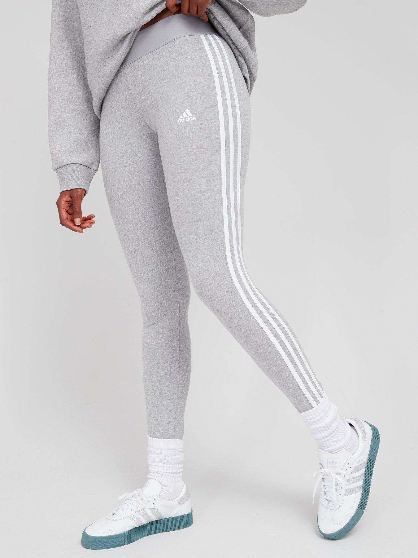 adidas Essentials 3 Stripes Legging - Medium Grey Heather | Very Ireland