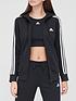 adidas-sportswear-womens-essentials-3-stripes-full-zip-hoodie-blackwhitefront