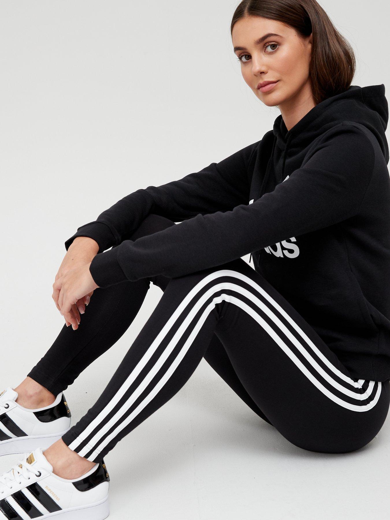 Adidas originals 3-stripes shop trefoil velvet leggings