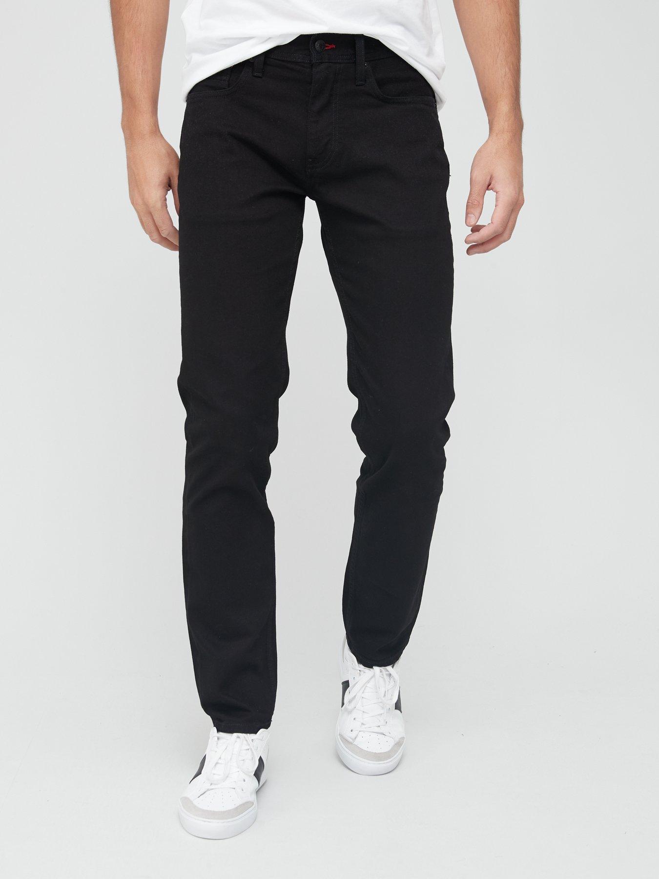 undefined Straight Fit Denton Stretch Detroit Jeans  Black