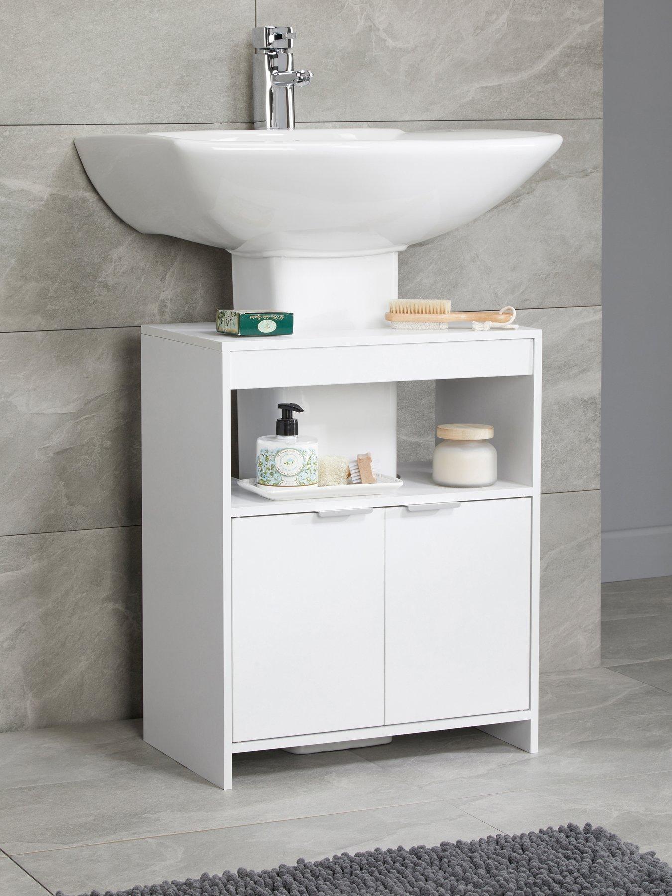 Under sink shop white cabinet