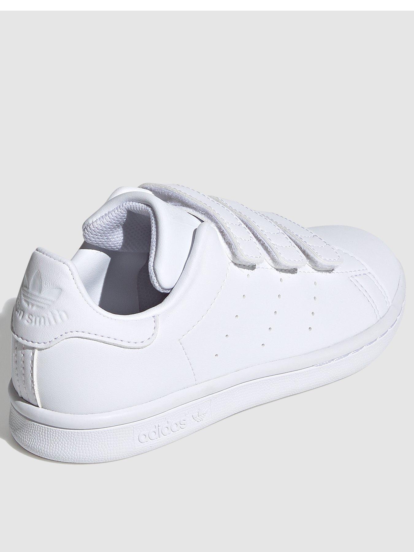 adidas-originals-unisex-kids-stan-smith-trainers-whitewhitestillFront