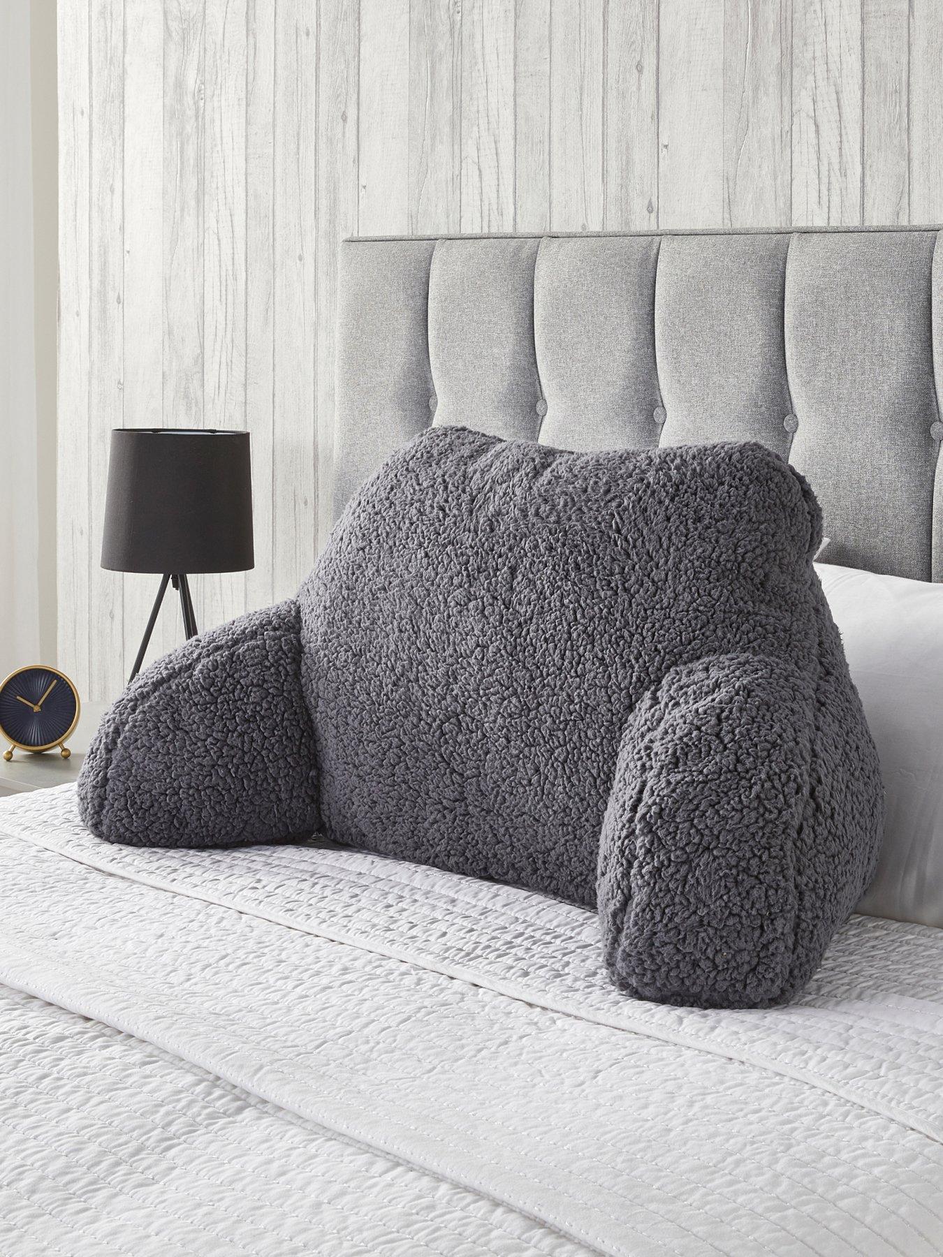 very-home-fleece-cuddle-cushion-charcoal
