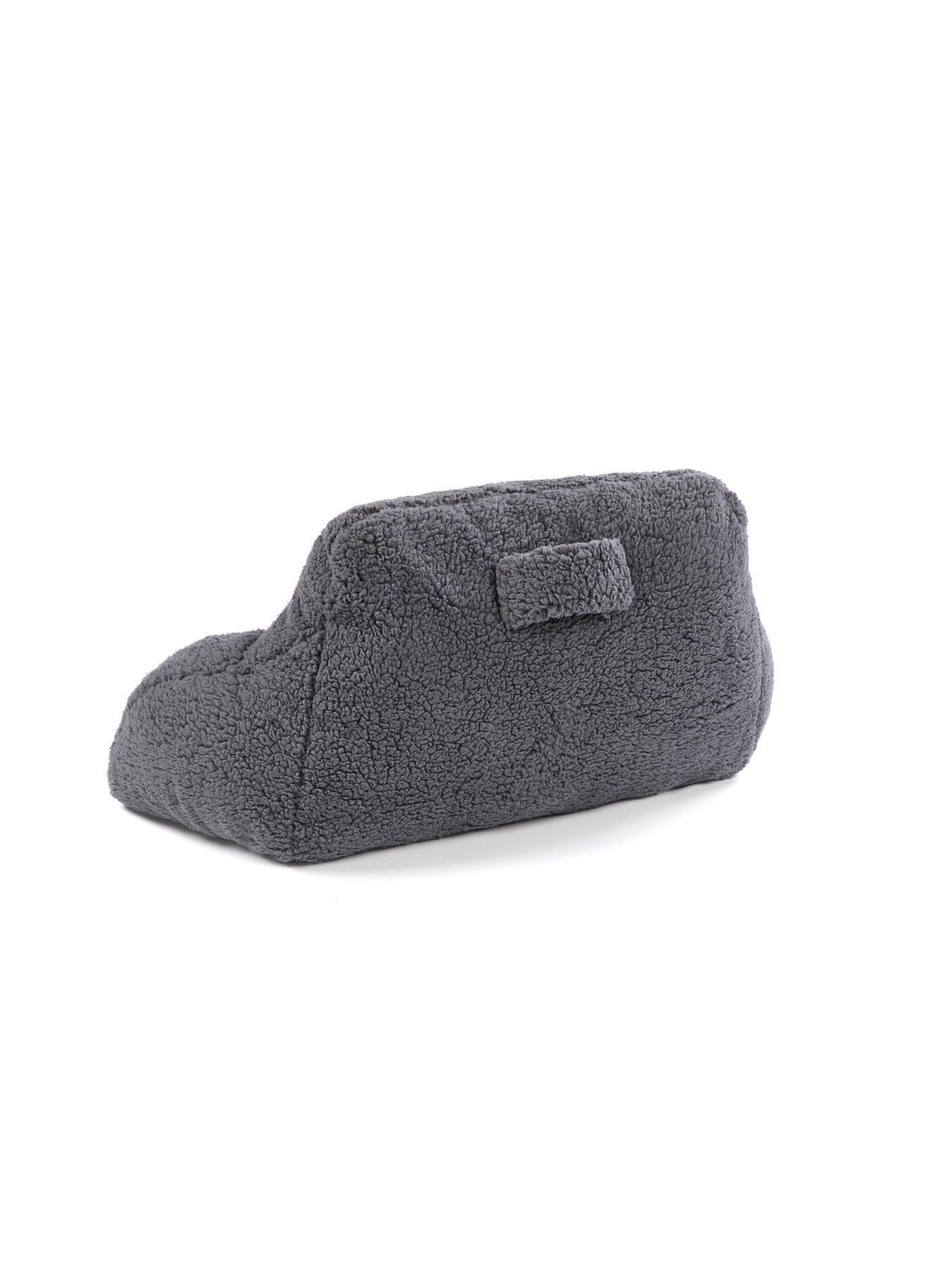 Image 3 of 4 of The Very Collection Fleece Cuddle Cushion - Charcoal