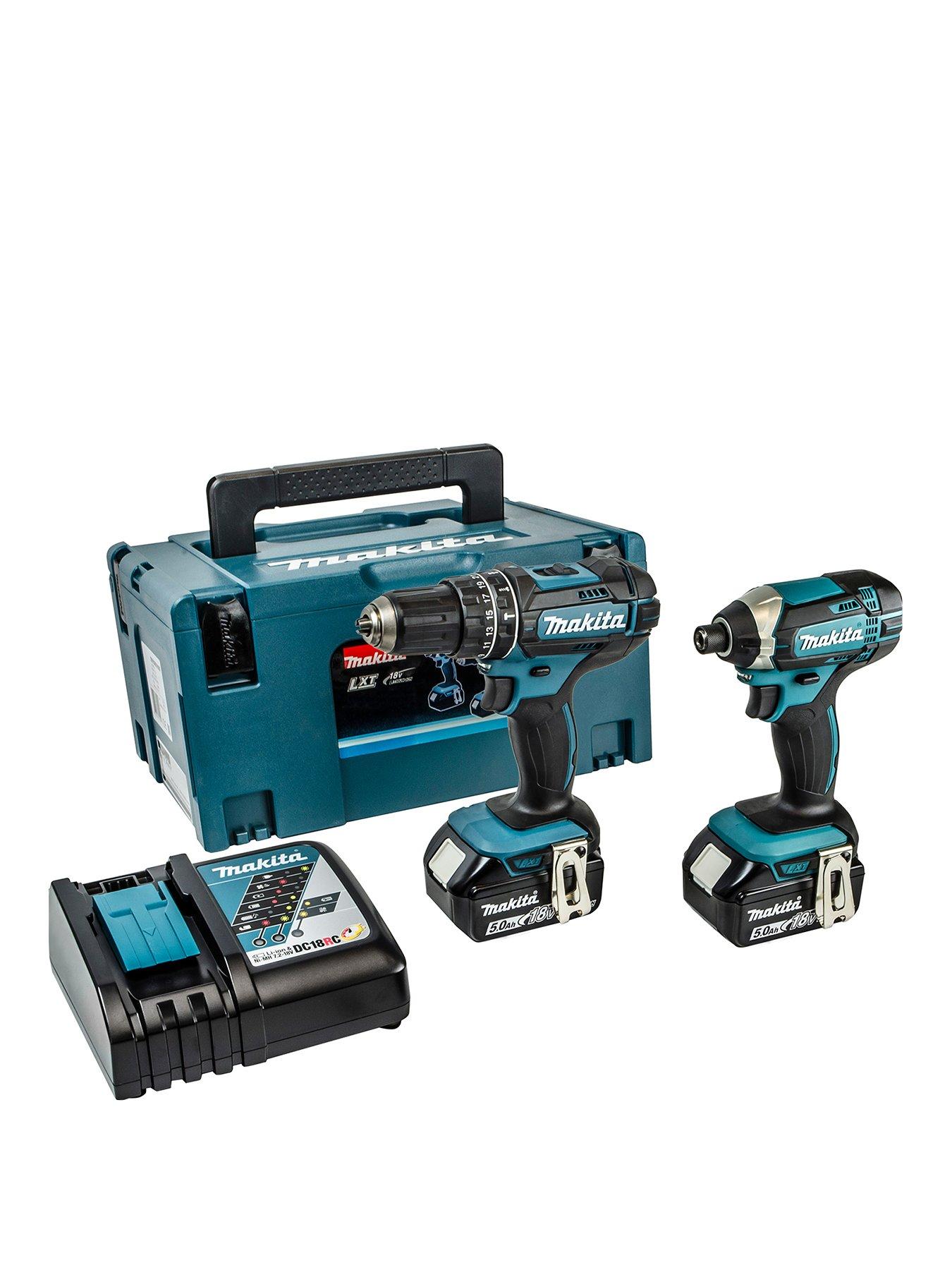 undefined 18V LXT Cordless Combi Drill  &  Impact Driver with 2x 5Ah Batteries, Fast Charger  &  Case