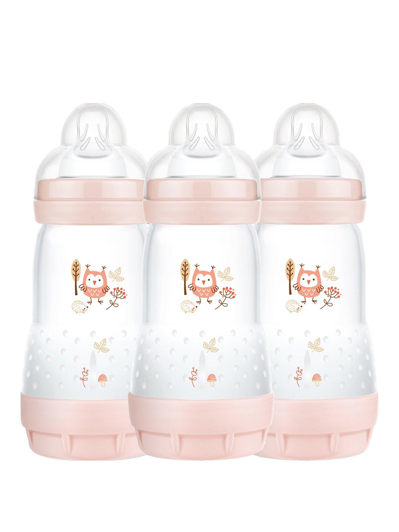 NUK Disney First Choice+ First Years Set, 0+ Months, Temperature Control, 2  x 300 ml Bottles, 1 x Learner Cup, 2 x Soothers, 2 Teats, Anti-colic Vent,  BPA-Free, Winnie-the-Pooh, 7 Count 