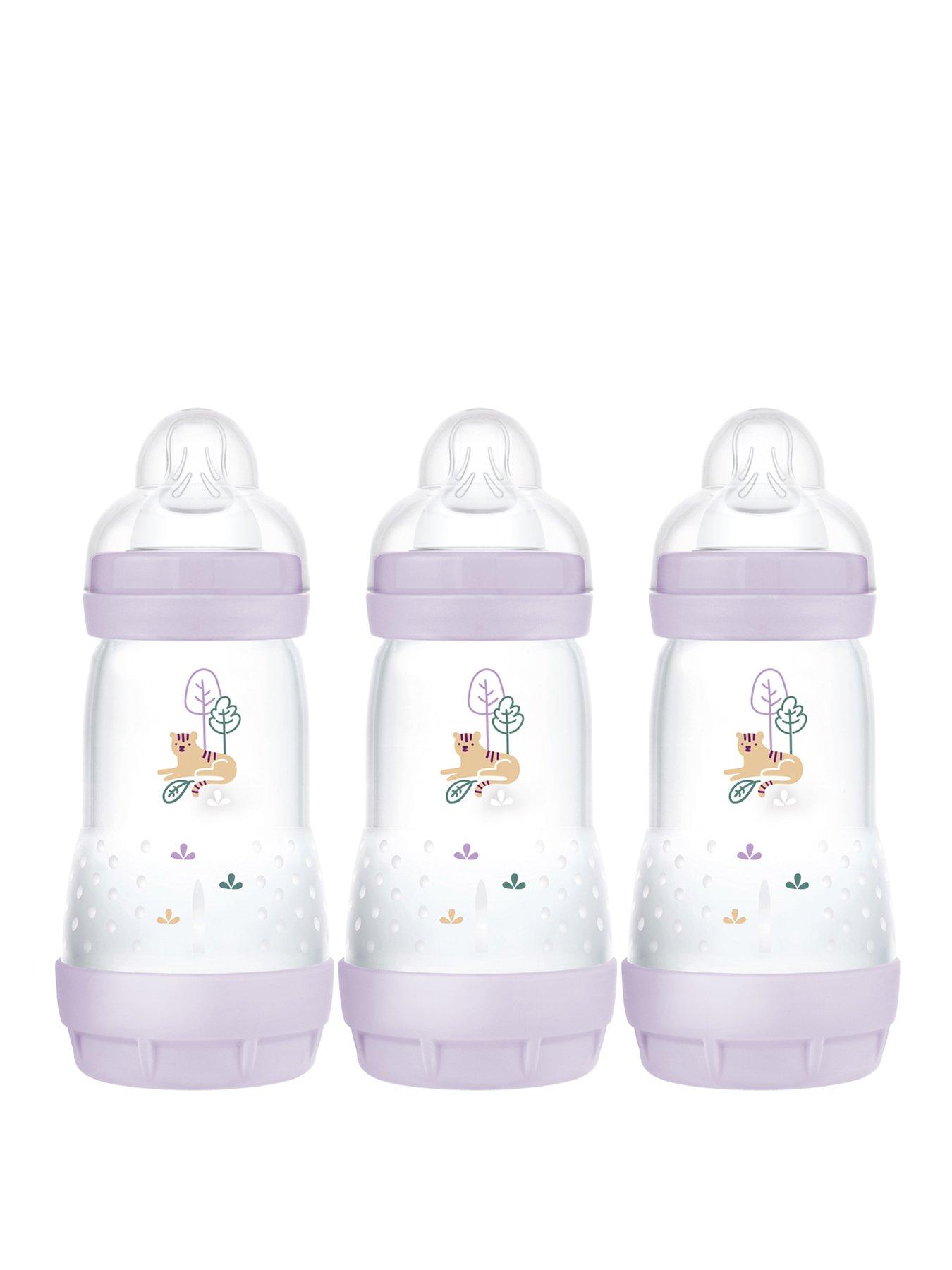 Image of MAM Easy Start 260ml Baby Bottle - 3 Pack Pink