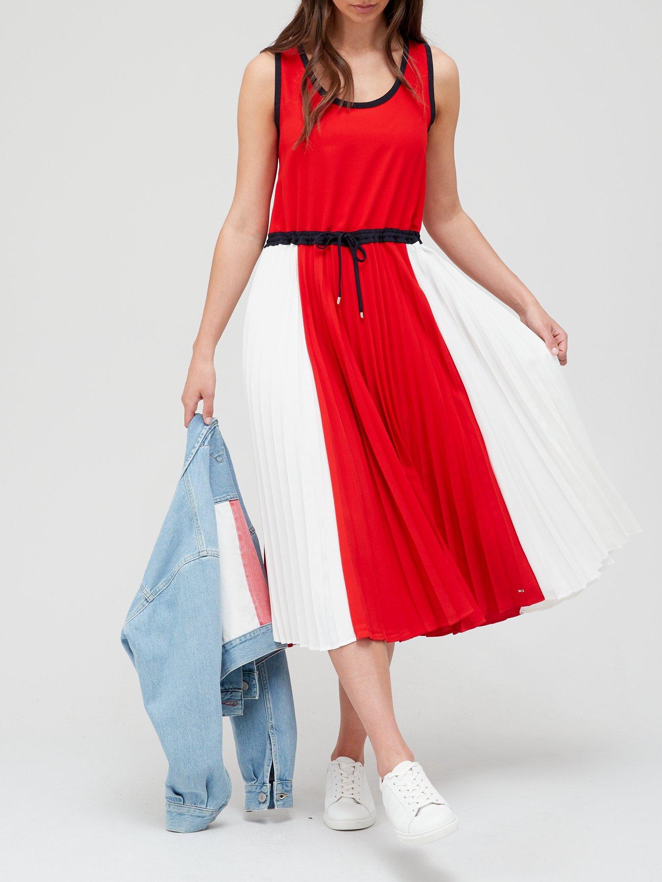 Tommy hilfiger online pleated dress