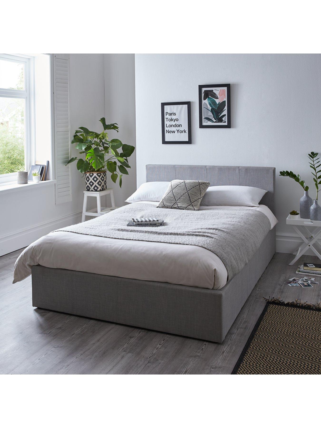 Very Home Alexis End Lift Up Storage Ottoman Bed with Mattress Options (Buy  &  SAVE!) - Grey - FSC® Certified