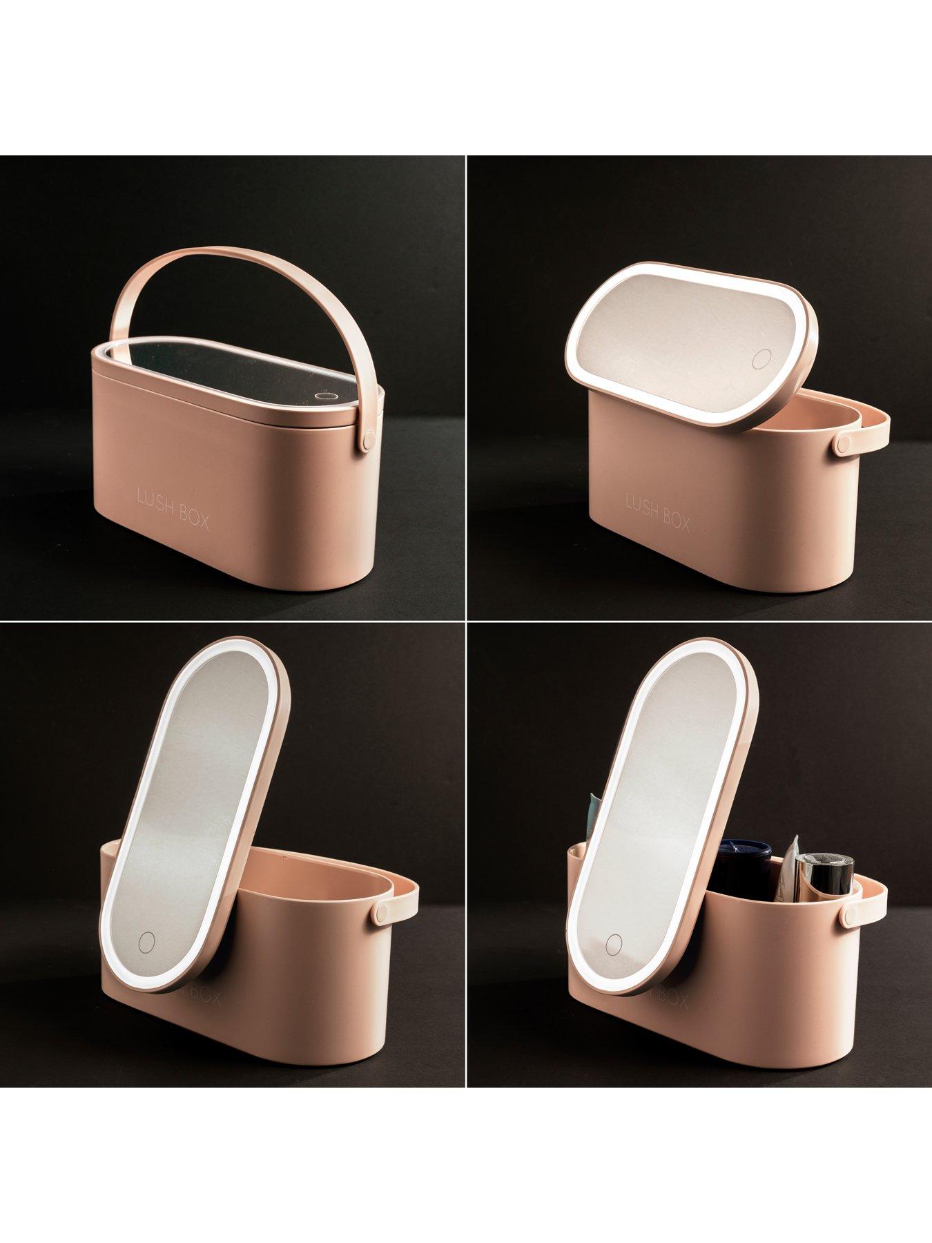 Image 3 of 6 of Rio Lush Beauty Storage Box with Mirror and Light - White