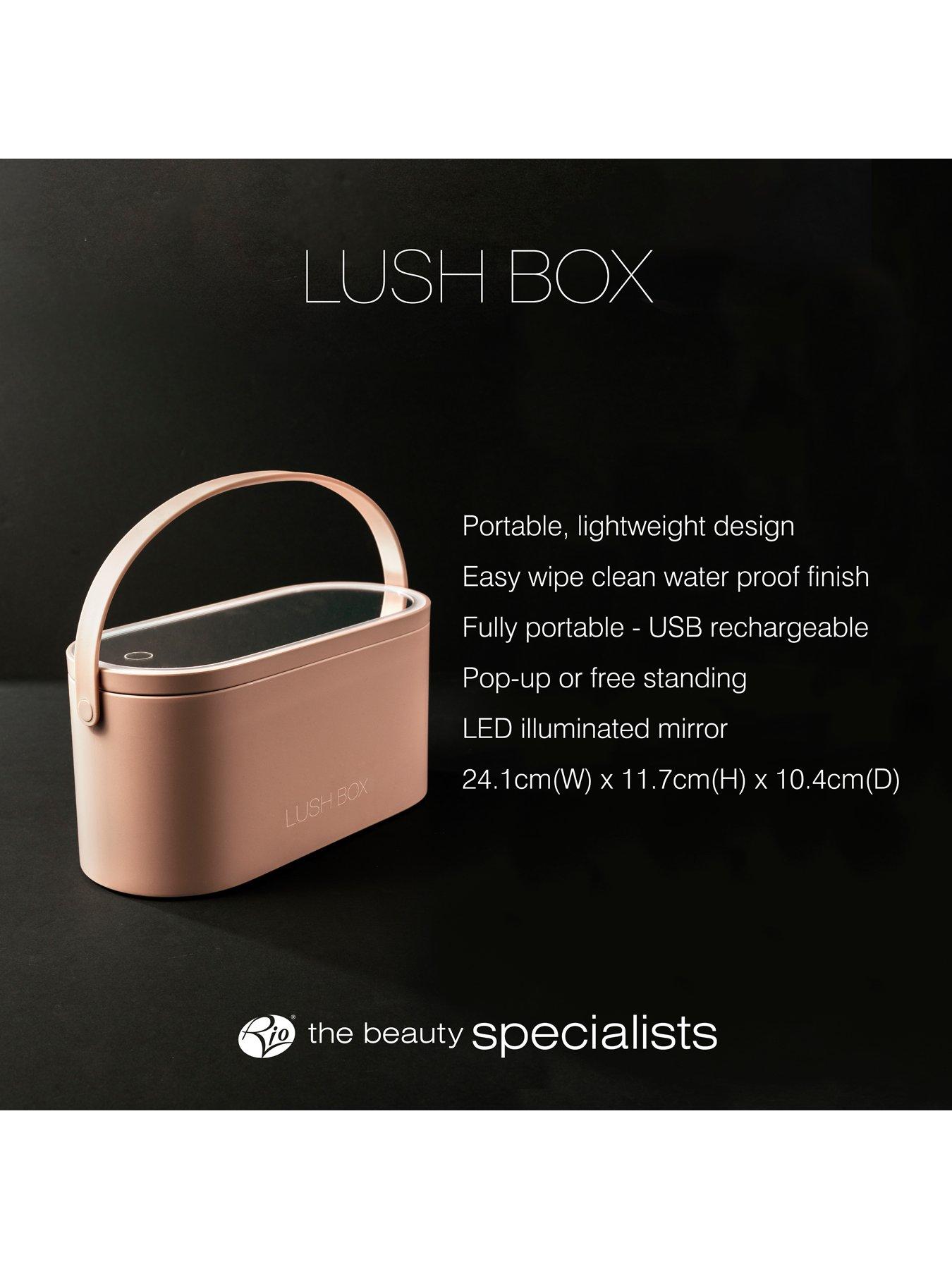Image 5 of 6 of Rio Lush Beauty Storage Box with Mirror and Light - White