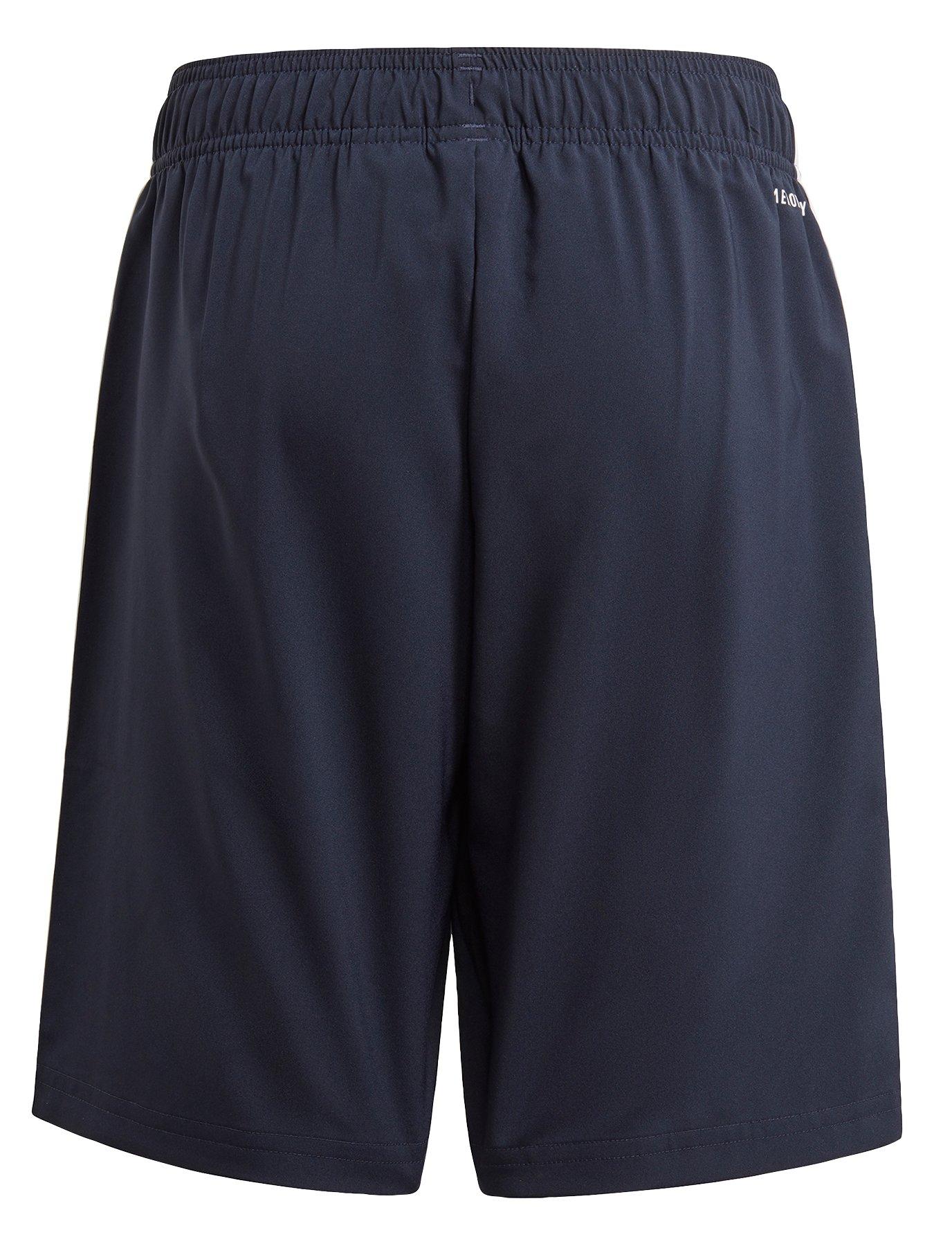 Image 2 of 3 of adidas Boys Junior 3-Stripes Woven Shorts - Navy/White