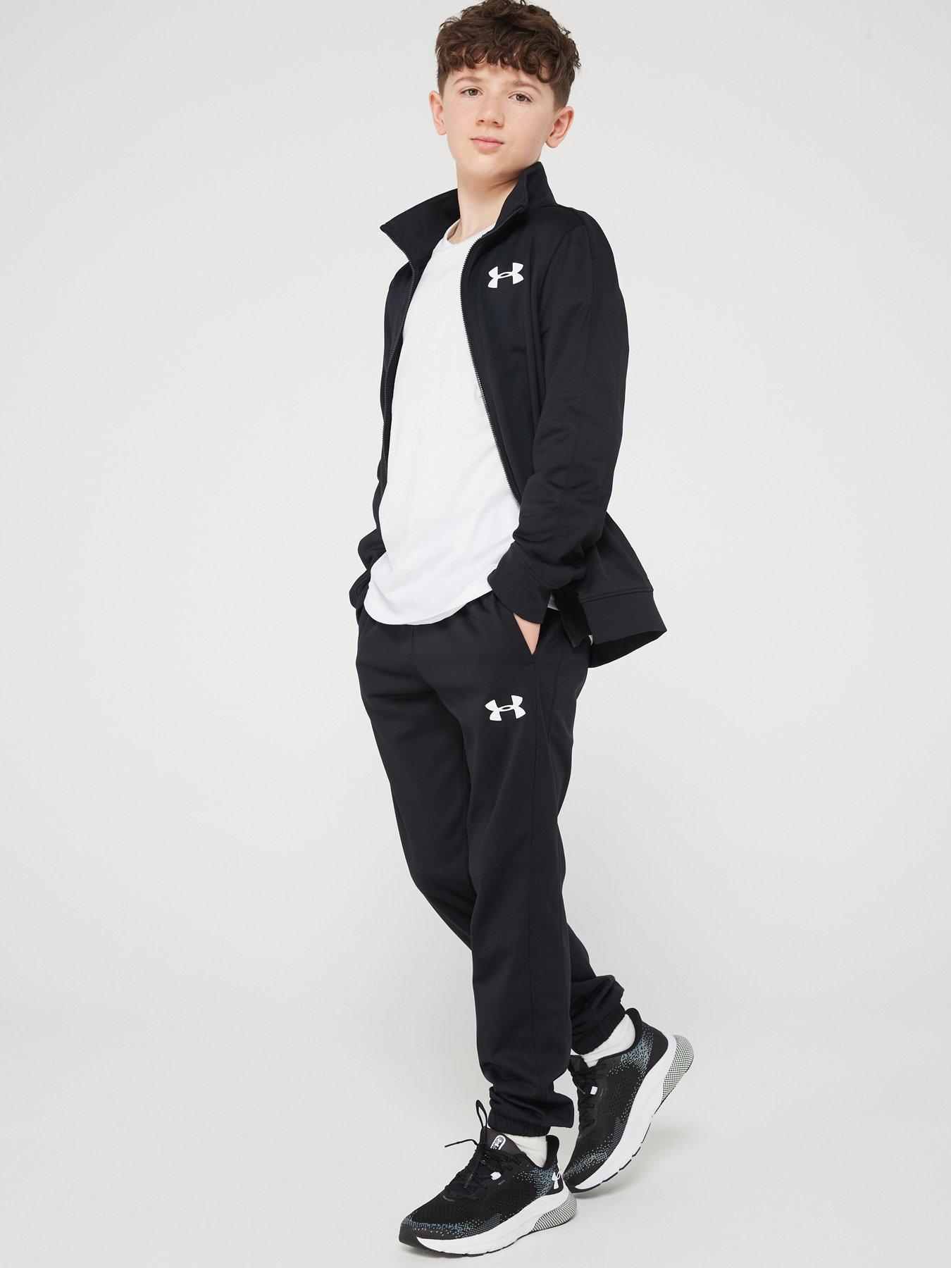 Boys Knit Track Suit Black