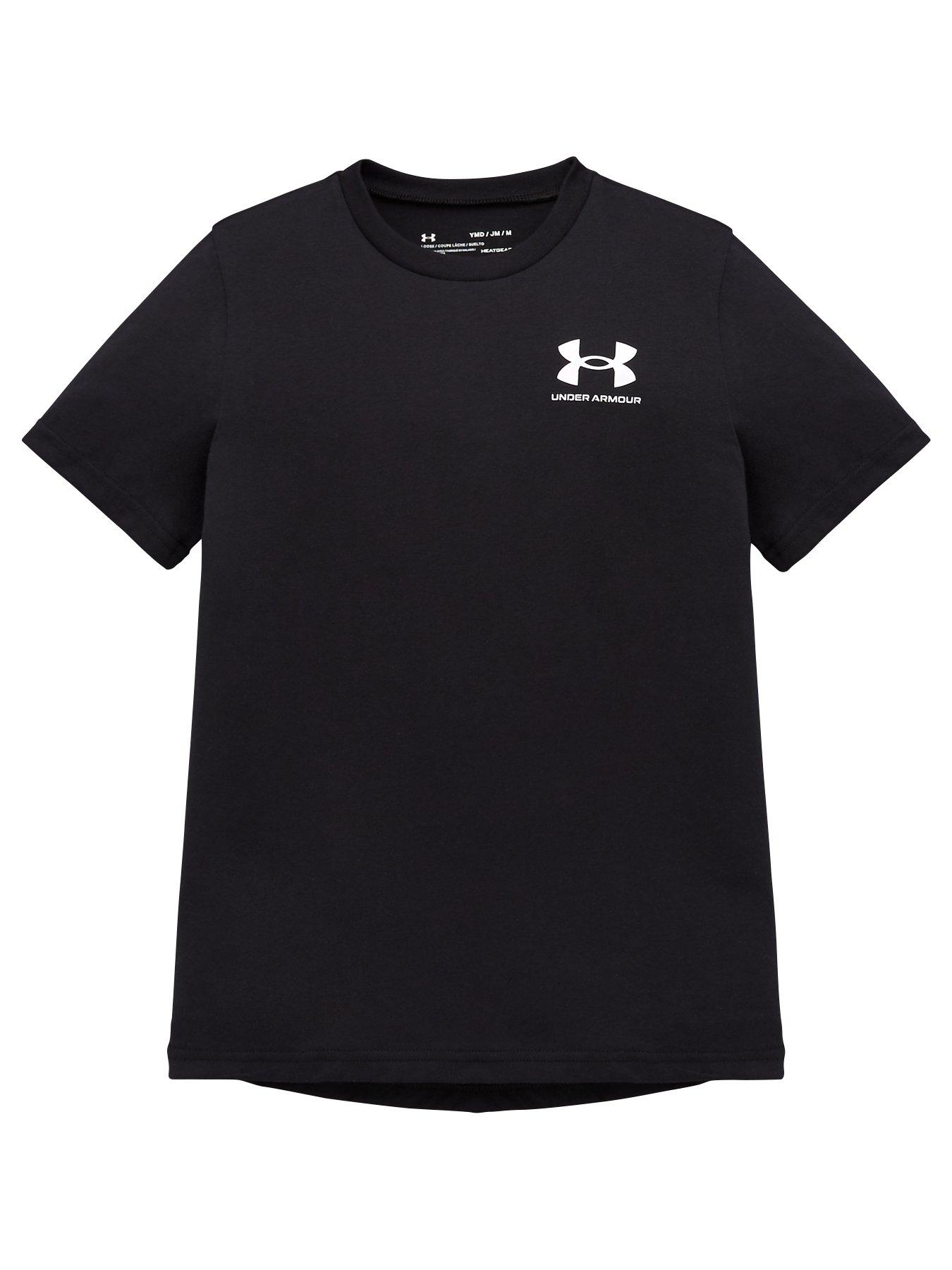 Under armour t shirts kids black new arrivals