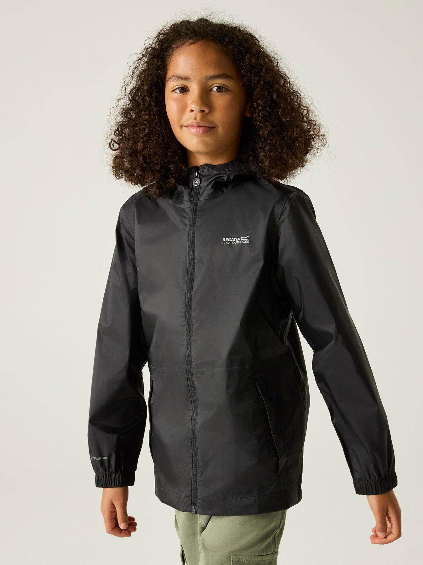 Regatta Kids Pack-It Waterproof Jacket III - Black