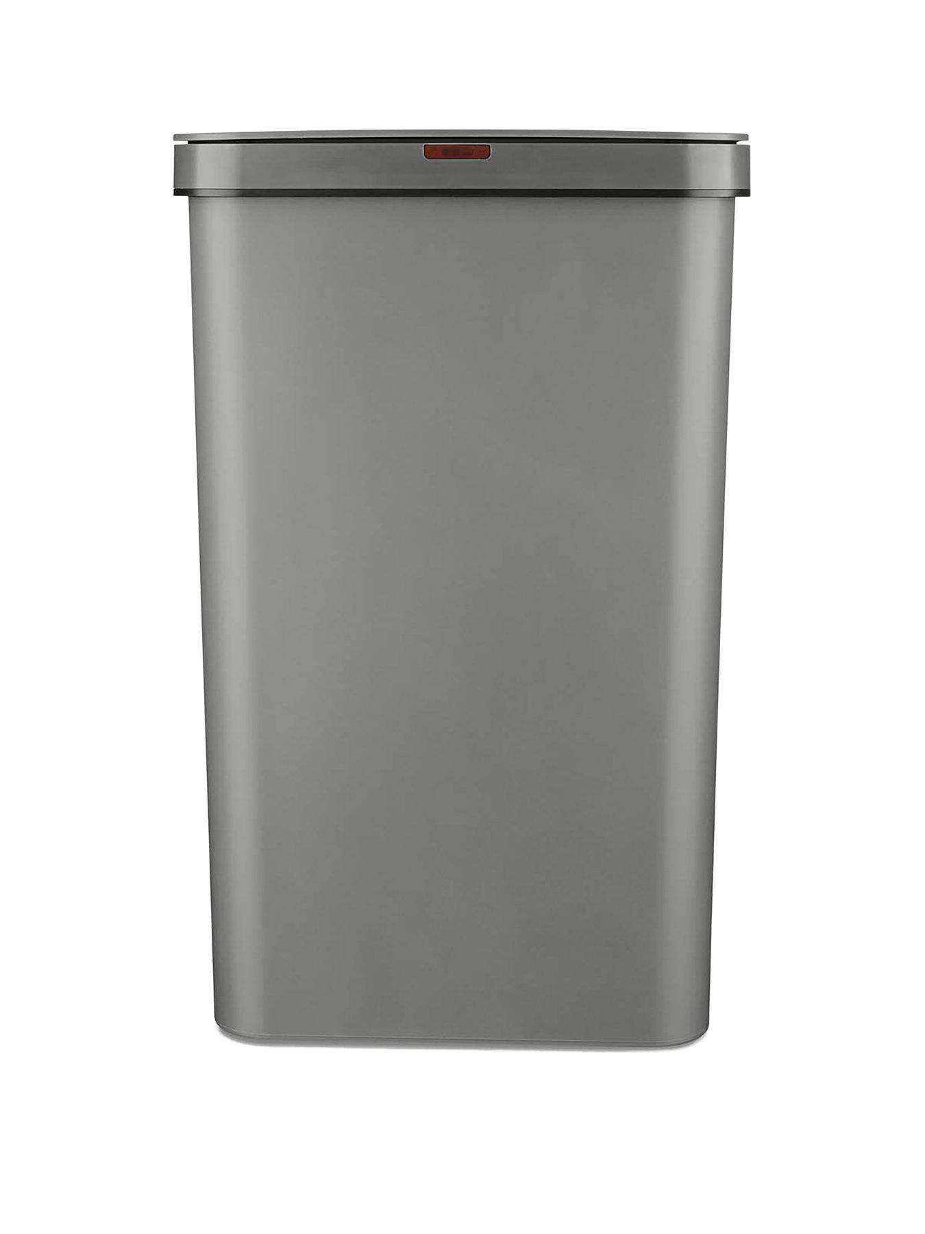 Image 1 of 6 of Tower Sensor Bin with Retainer Ring, Battery-Operated, 50L, Grey