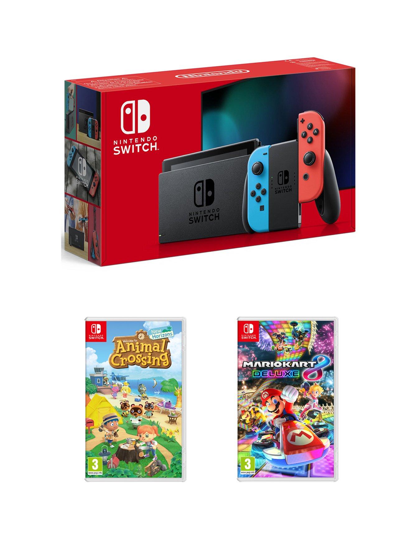 undefined Neon Console with Animal Crossing New Horizon  &  Mario Kart 8 Deluxe