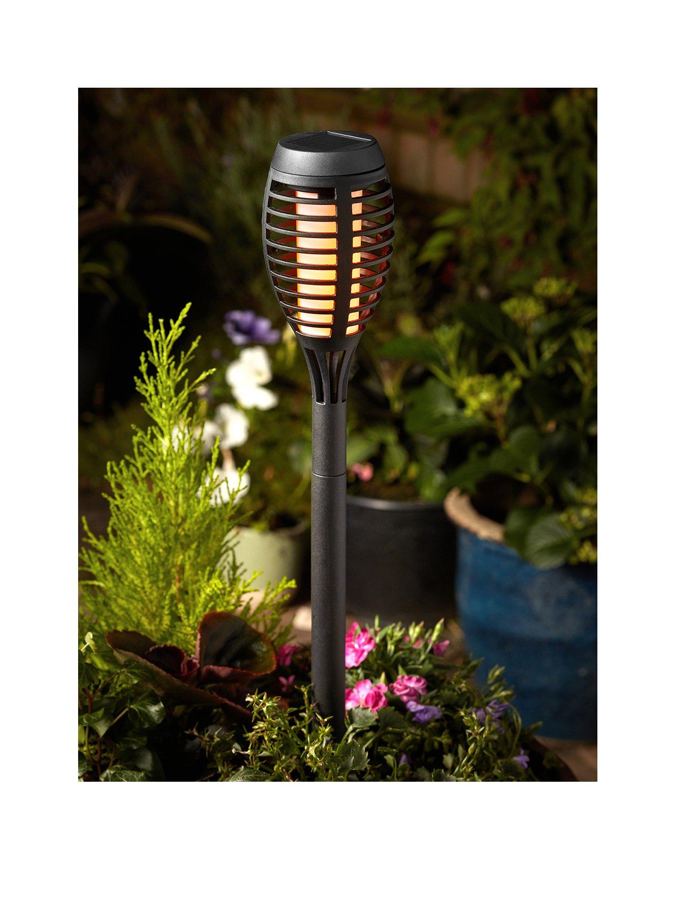 Image of Smart Solar Party Flaming Torch Black, 5 Pk