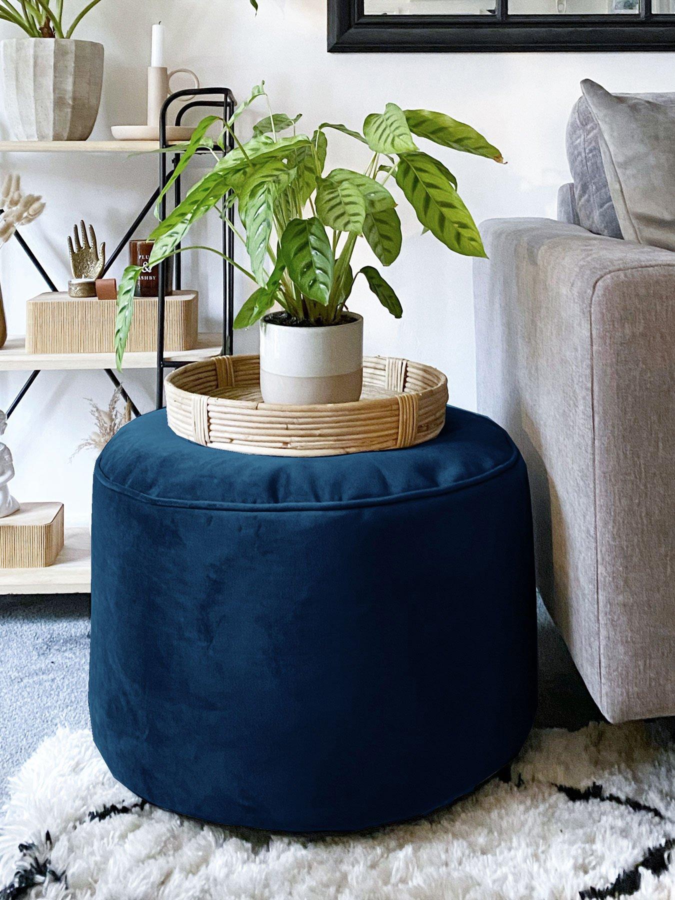 undefined Velvet Pouffe