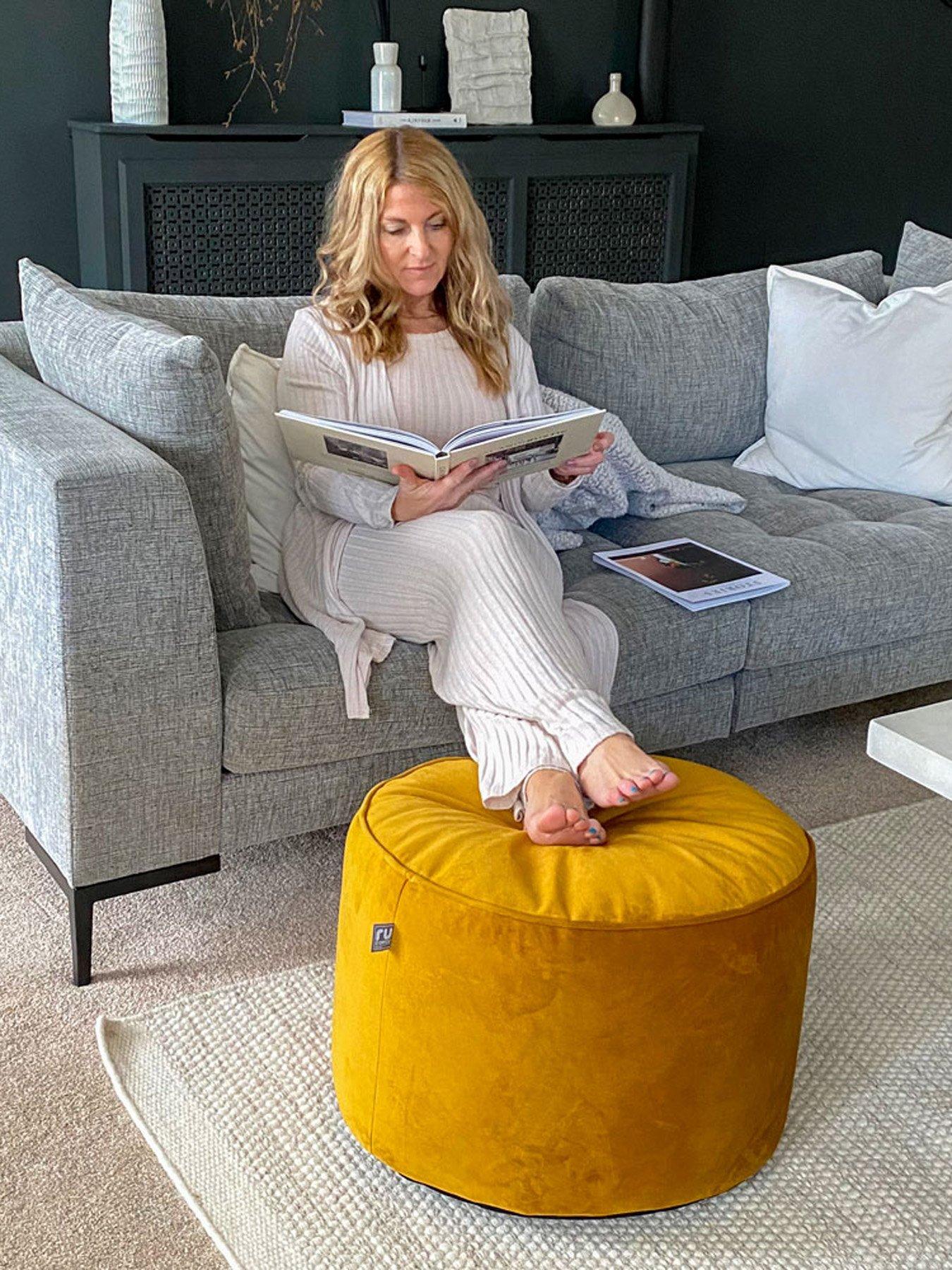undefined Velvet Pouffe
