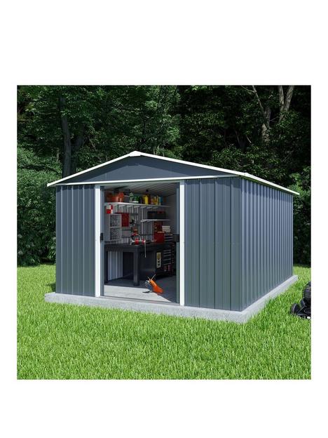 yardmaster-10nbspx-13ft-castleton-apex-roof-metal-shed-with-floor-frame-kit