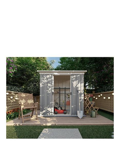 yardmaster-6-x-4-ft-platinum-tall-metal-pent-roof-shed-with-floor-frame-kit