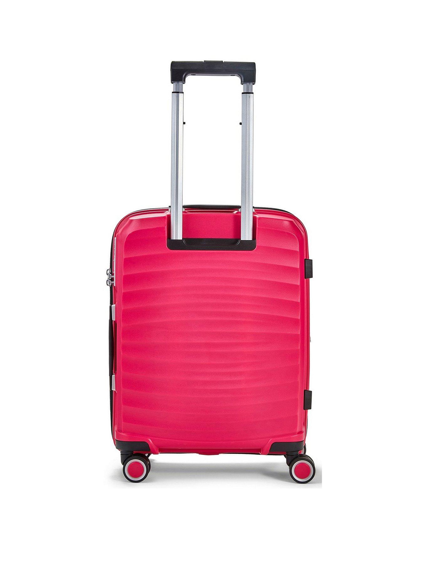 rock-luggage-sunwave-carry-on-8-wheel-suitcase-pinkstillFront