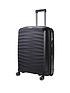 rock-luggage-sunwave-large-8-wheel-suitcase-blackfront