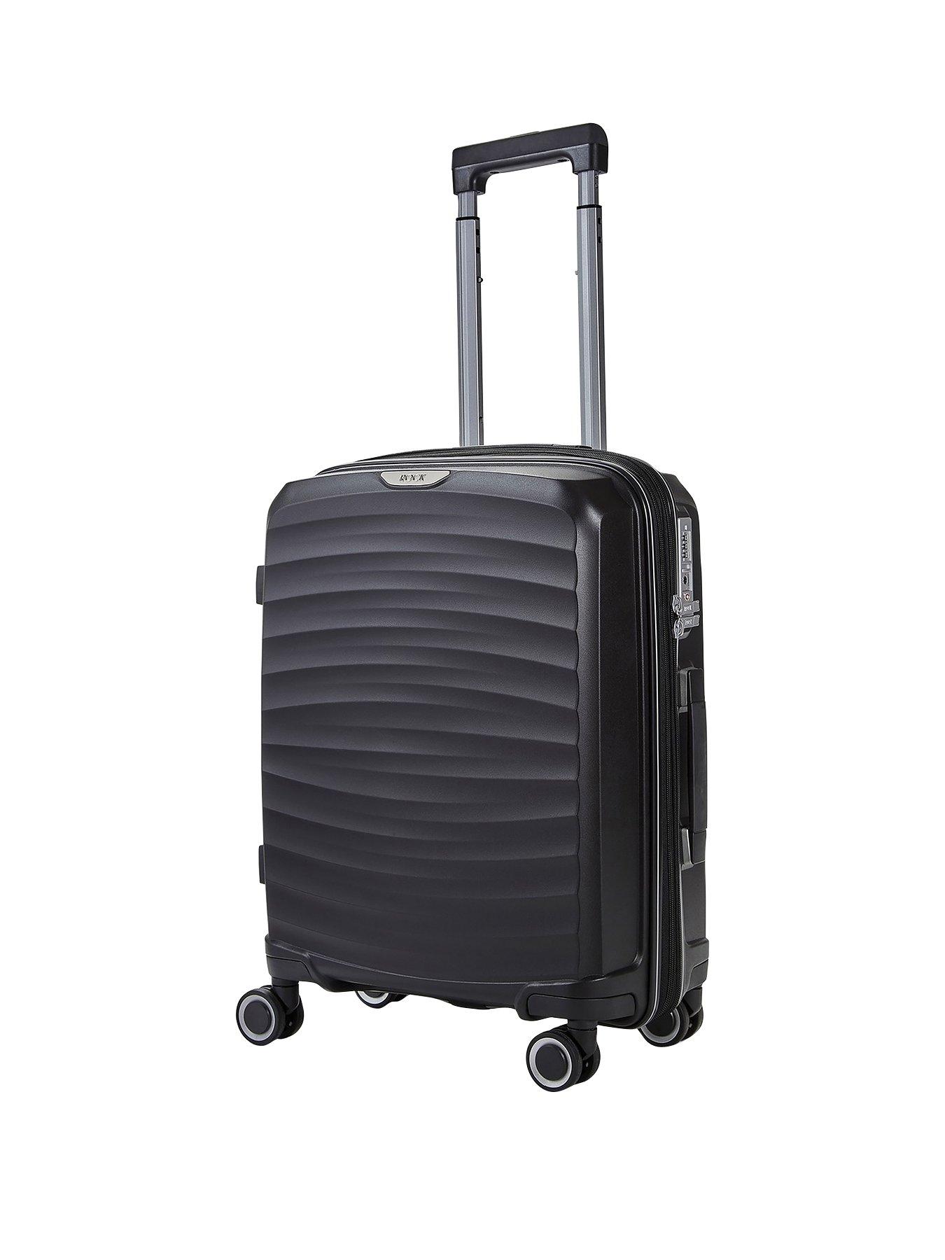 rock-luggage-sunwave-carry-on-8-wheel-suitcase-blackfront