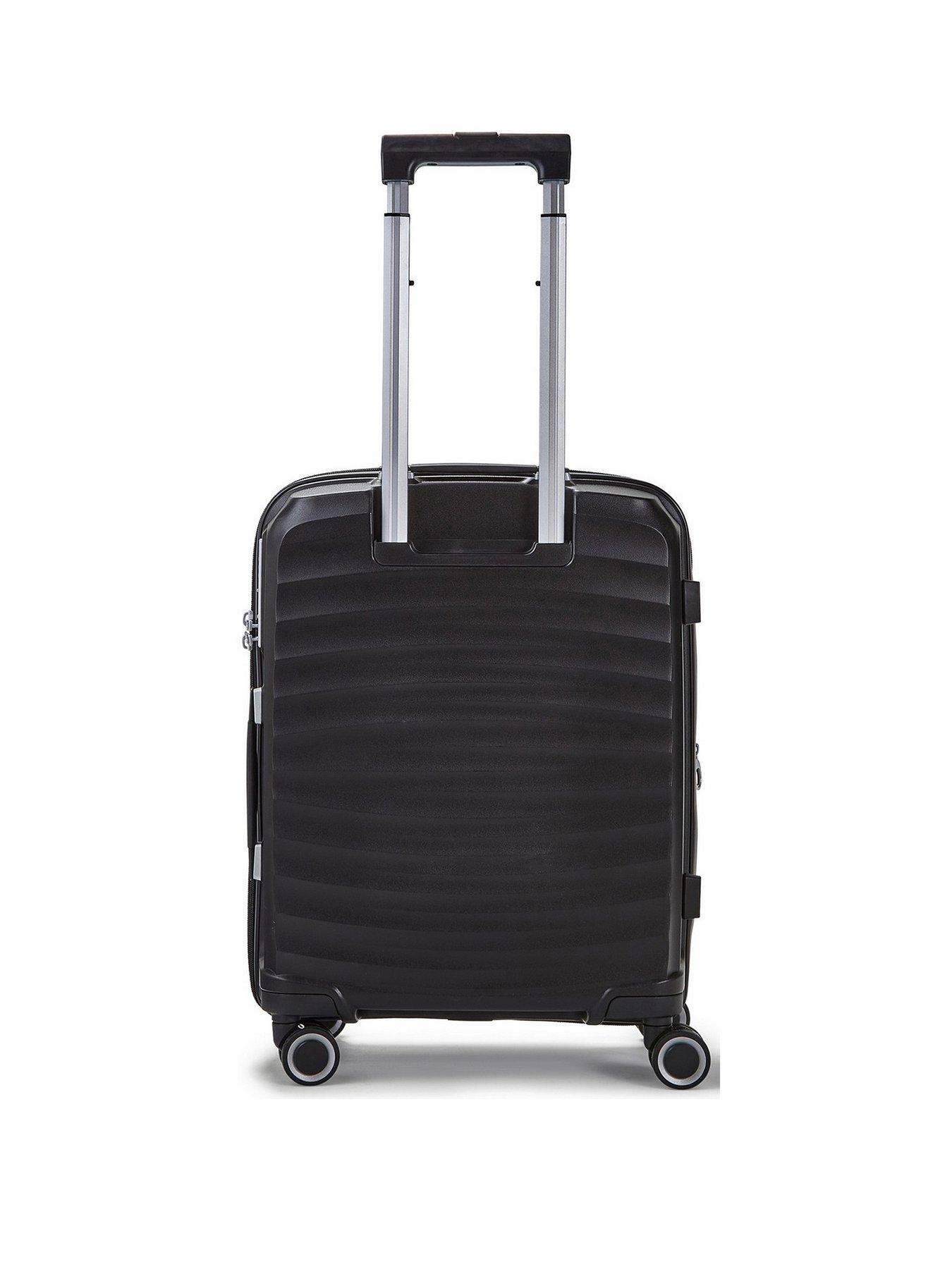 rock-luggage-sunwave-carry-on-8-wheel-suitcase-blackstillFront