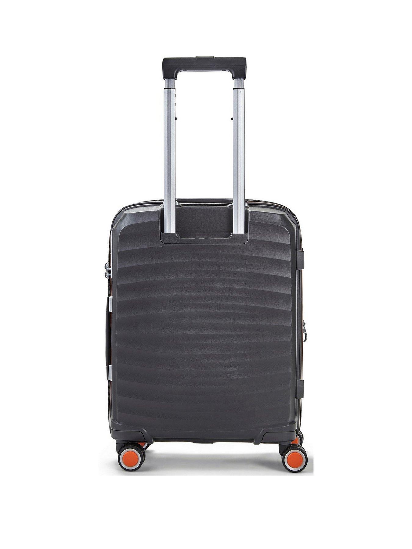 rock-luggage-sunwave-carry-on-8-wheel-suitcase-charcoalstillFront