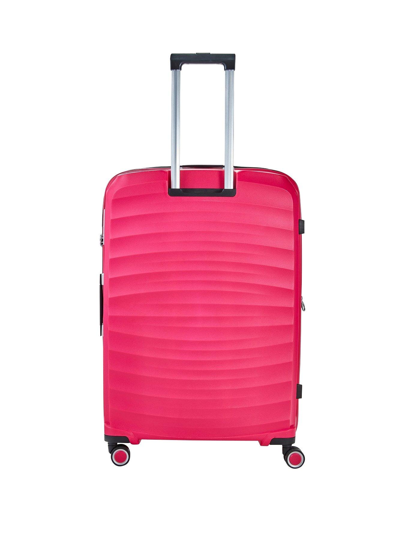 rock-luggage-sunwave-large-8-wheel-suitcase-pinkstillFront