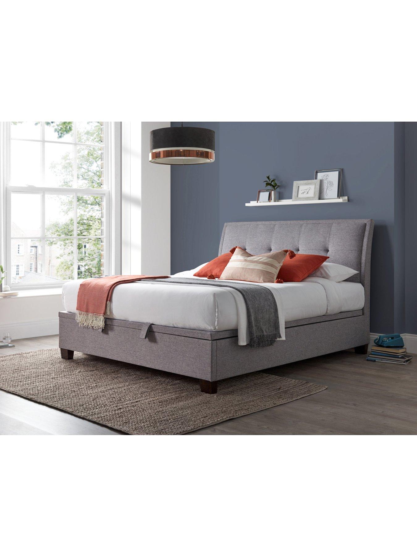 Very Home Livingstone End Lift Up Ottoman Storage Bed with Airsprung Mattress Offer (Buy  &  SAVE!) - Grey
