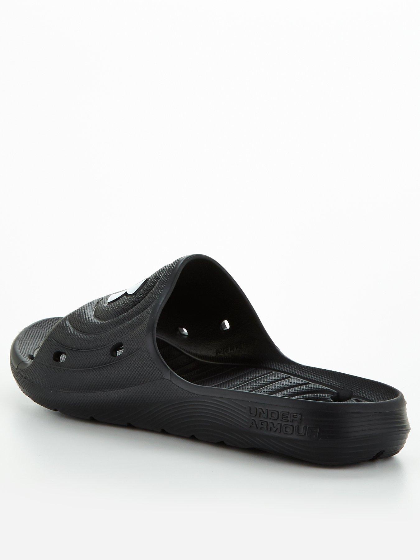 Image 2 of 6 of UNDER ARMOUR Men's Locker IV Slides - BLACK/WHITE