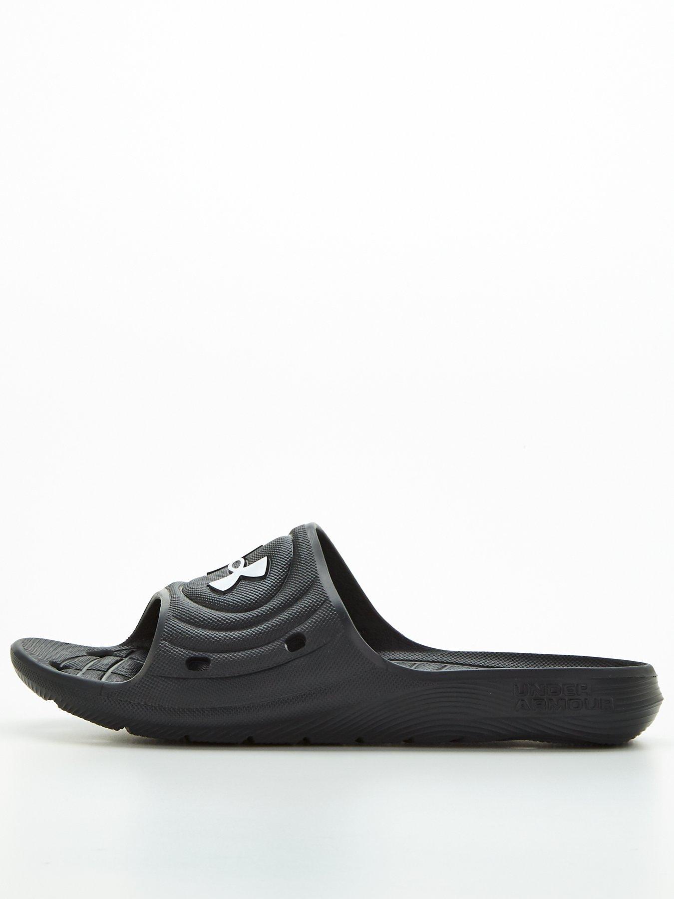 Image 3 of 6 of UNDER ARMOUR Men's Locker IV Slides - BLACK/WHITE