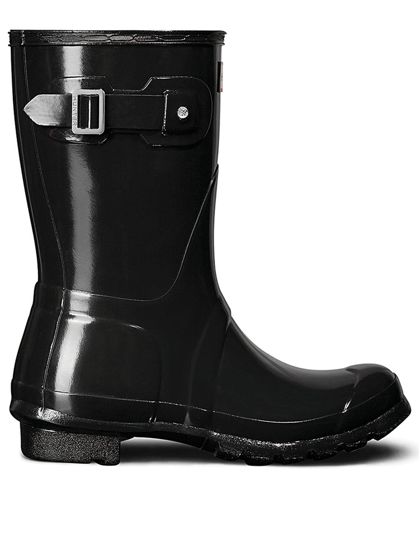 Image 3 of 5 of Hunter Original Short Gloss Wellington Boot - Black